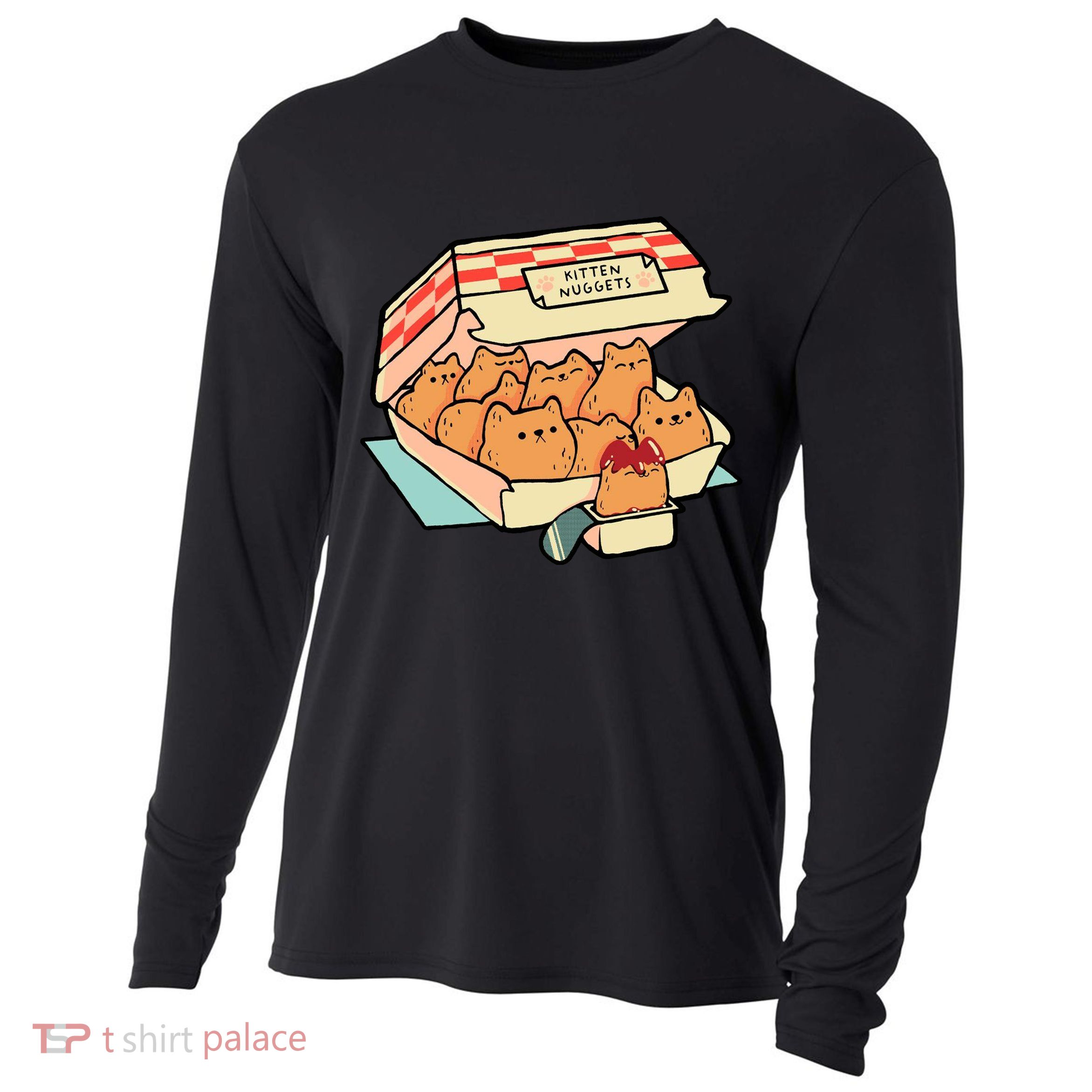 Kitten Nuggets Funny Cat Lover Gift Cooling Performance Long Sleeve Crew