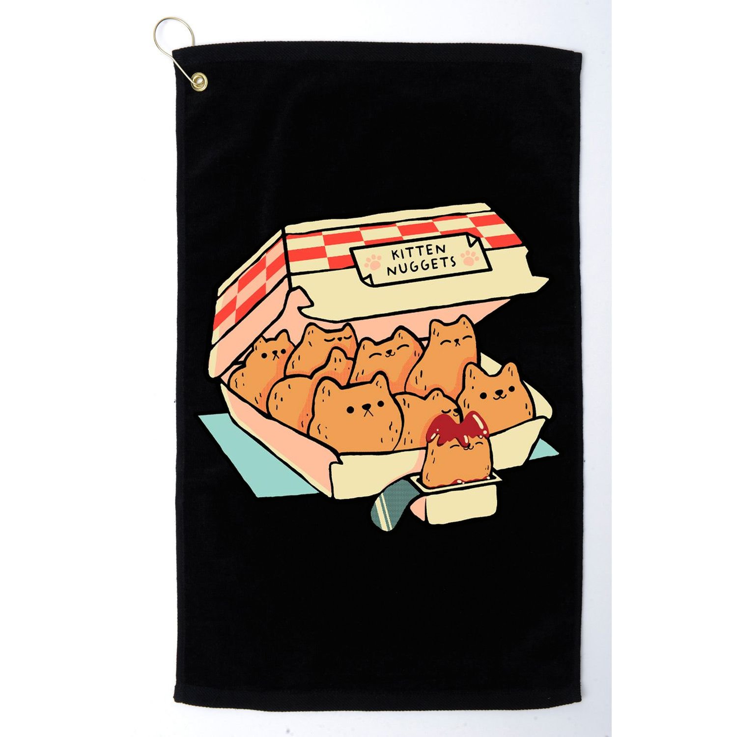 Kitten Nuggets Funny Cat Lover Gift Golf Towel