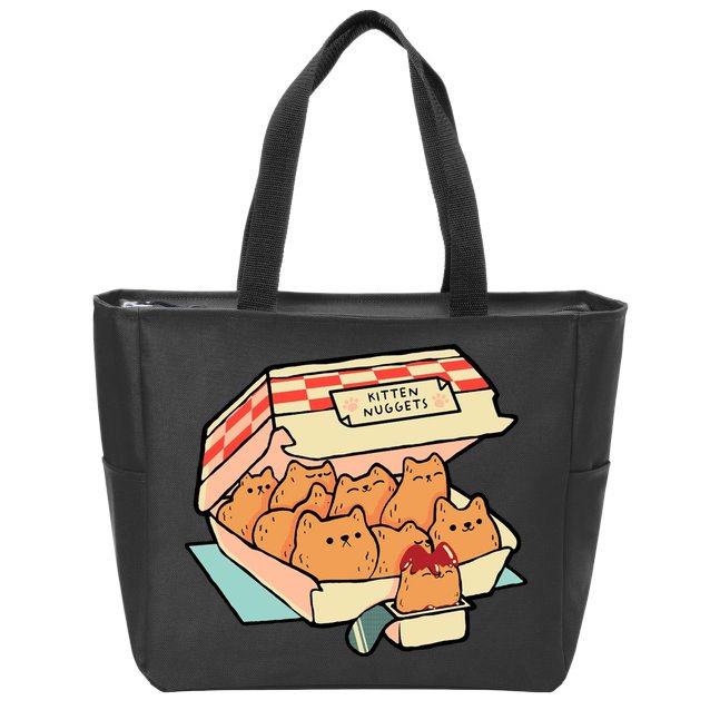 Kitten Nuggets Funny Cat Lover Gift Zip Tote Bag
