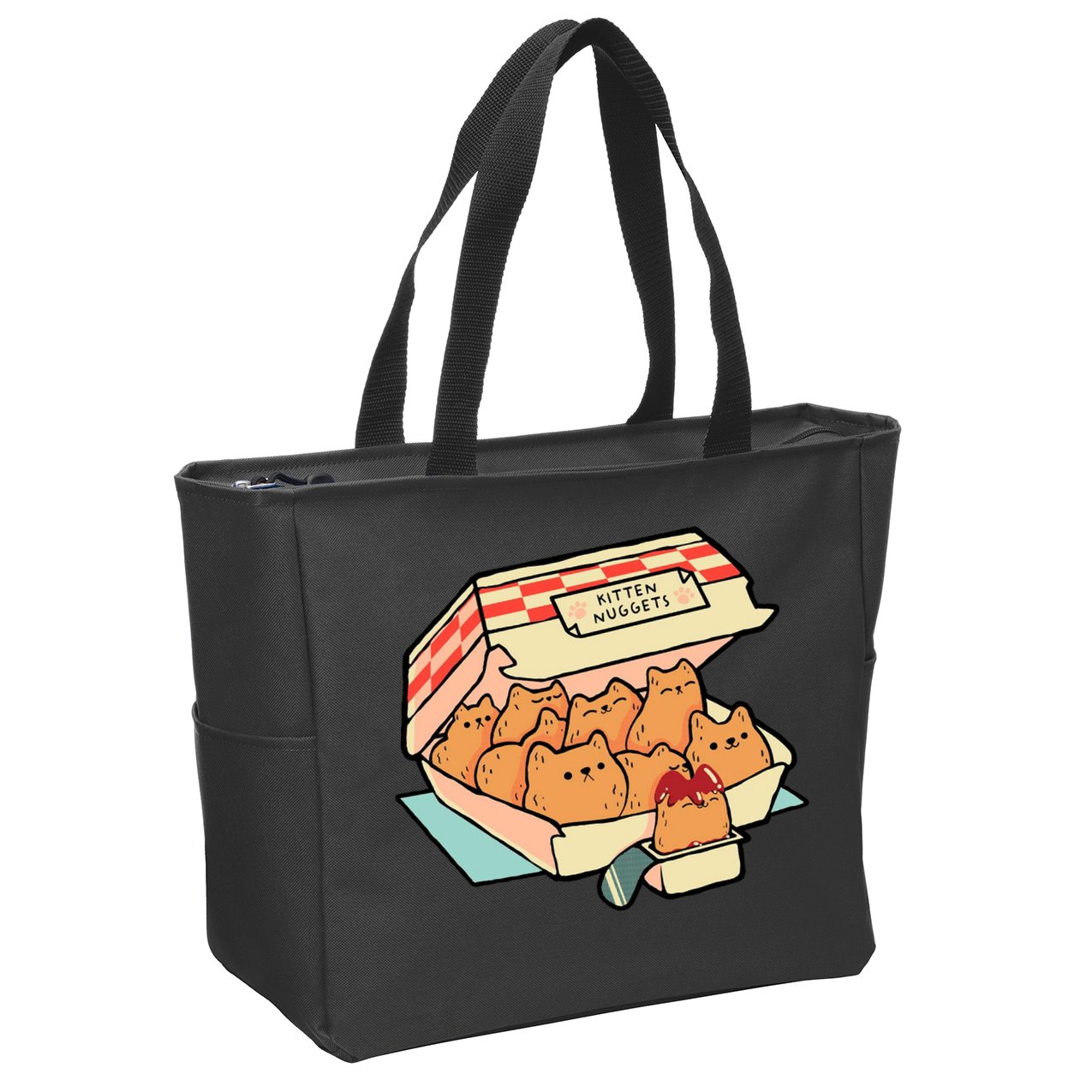 Kitten Nuggets Funny Cat Lover Gift Zip Tote Bag