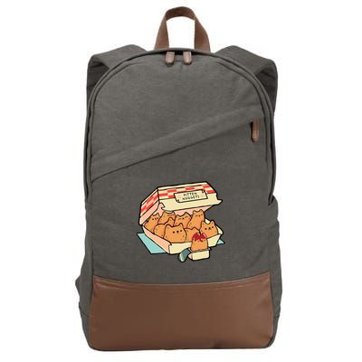 Kitten Nuggets Funny Cat Lover Gift Cotton Canvas Backpack