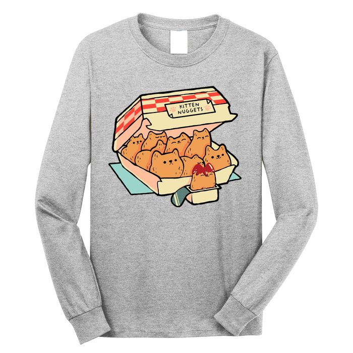 Kitten Nuggets Funny Cat Lover Gift Long Sleeve Shirt