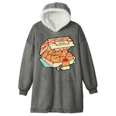 Kitten Nuggets Funny Cat Lover Gift Hooded Wearable Blanket