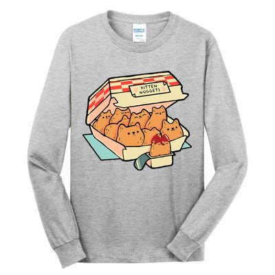 Kitten Nuggets Funny Cat Lover Gift Tall Long Sleeve T-Shirt