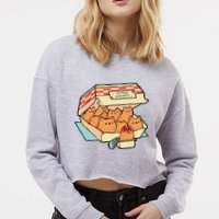 Kitten Nuggets Funny Cat Lover Gift Cropped Pullover Crew
