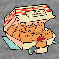 Kitten Nuggets Funny Cat Lover Gift Cropped Pullover Crew