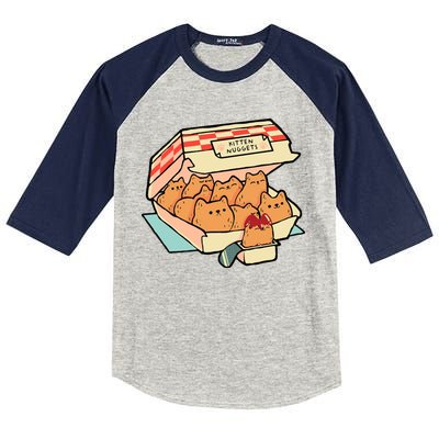 Kitten Nuggets Funny Cat Lover Gift Kids Colorblock Raglan Jersey