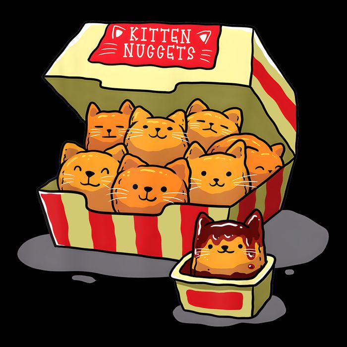 Kitten Nuggets Food Pun Cat Lover Gift Chicken Nuggets Cooling Performance Crew T-Shirt