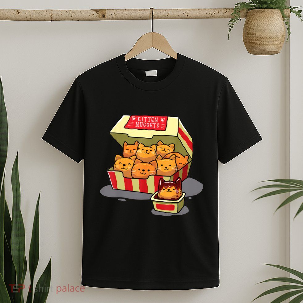Kitten Nuggets Food Pun Cat Lover Gift Chicken Nuggets T-Shirt