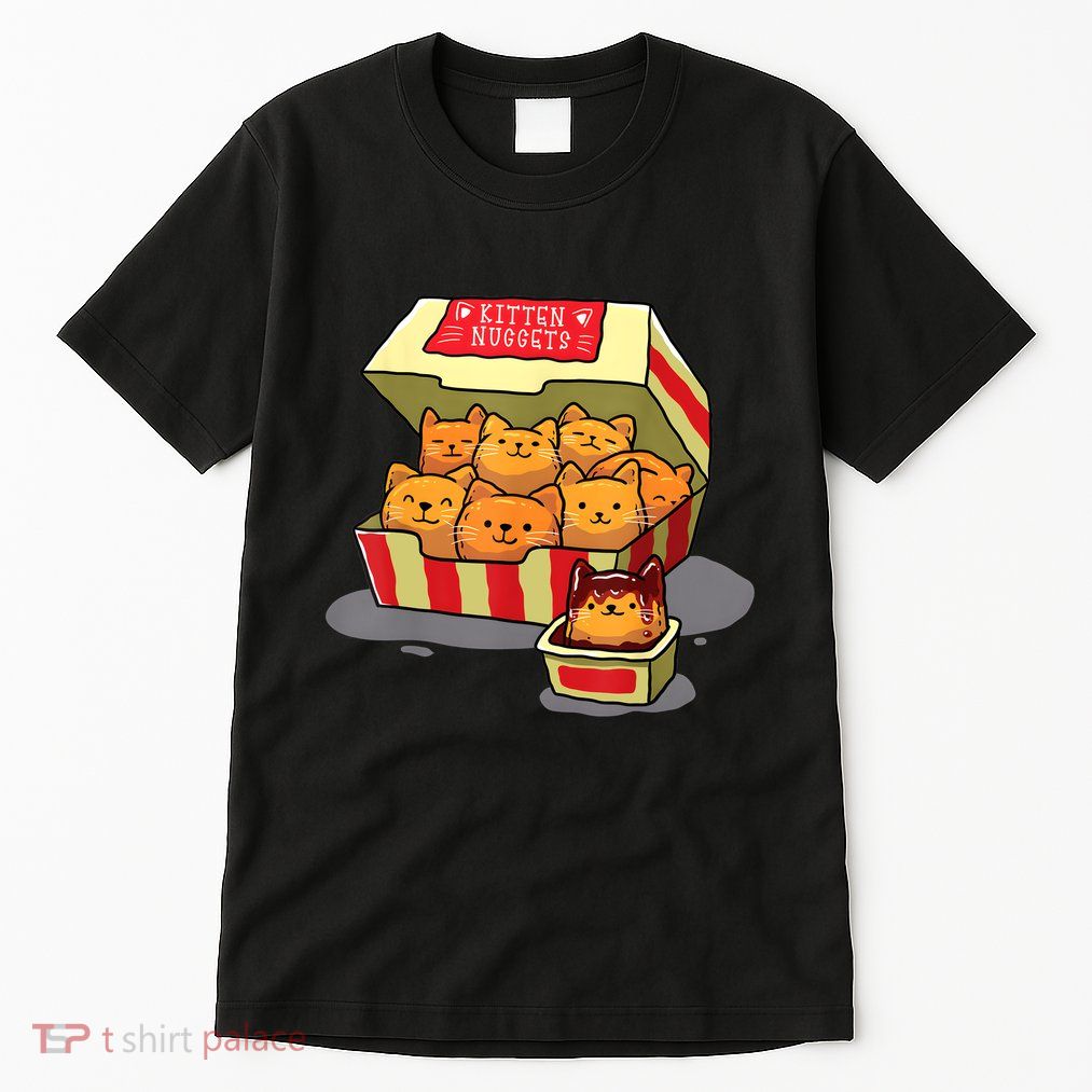 Kitten Nuggets Food Pun Cat Lover Gift Chicken Nuggets Tall T-Shirt