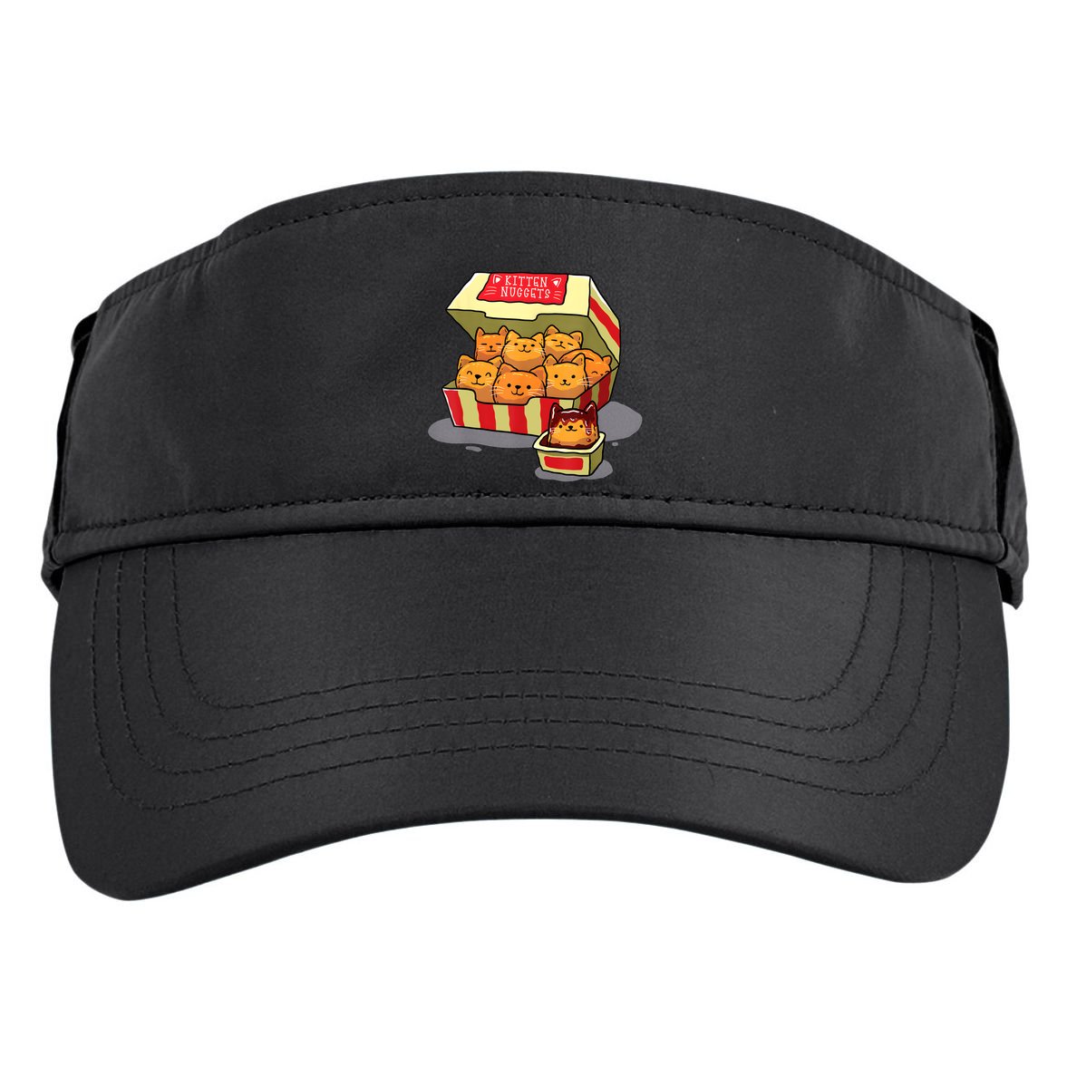 Kitten Nuggets Food Pun Cat Lover Gift Chicken Nuggets Adult Drive Performance Visor