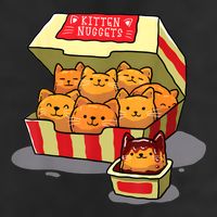 Kitten Nuggets Food Pun Cat Lover Gift Chicken Nuggets Adult Drive Performance Visor