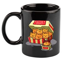 Kitten Nuggets Food Pun Cat Lover Gift Chicken Nuggets 11oz C Handle Ceramic Mug