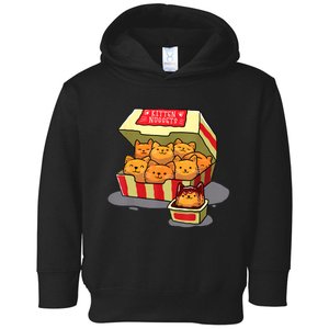 Kitten Nuggets Food Pun Cat Lover Gift Chicken Nuggets Toddler Hoodie