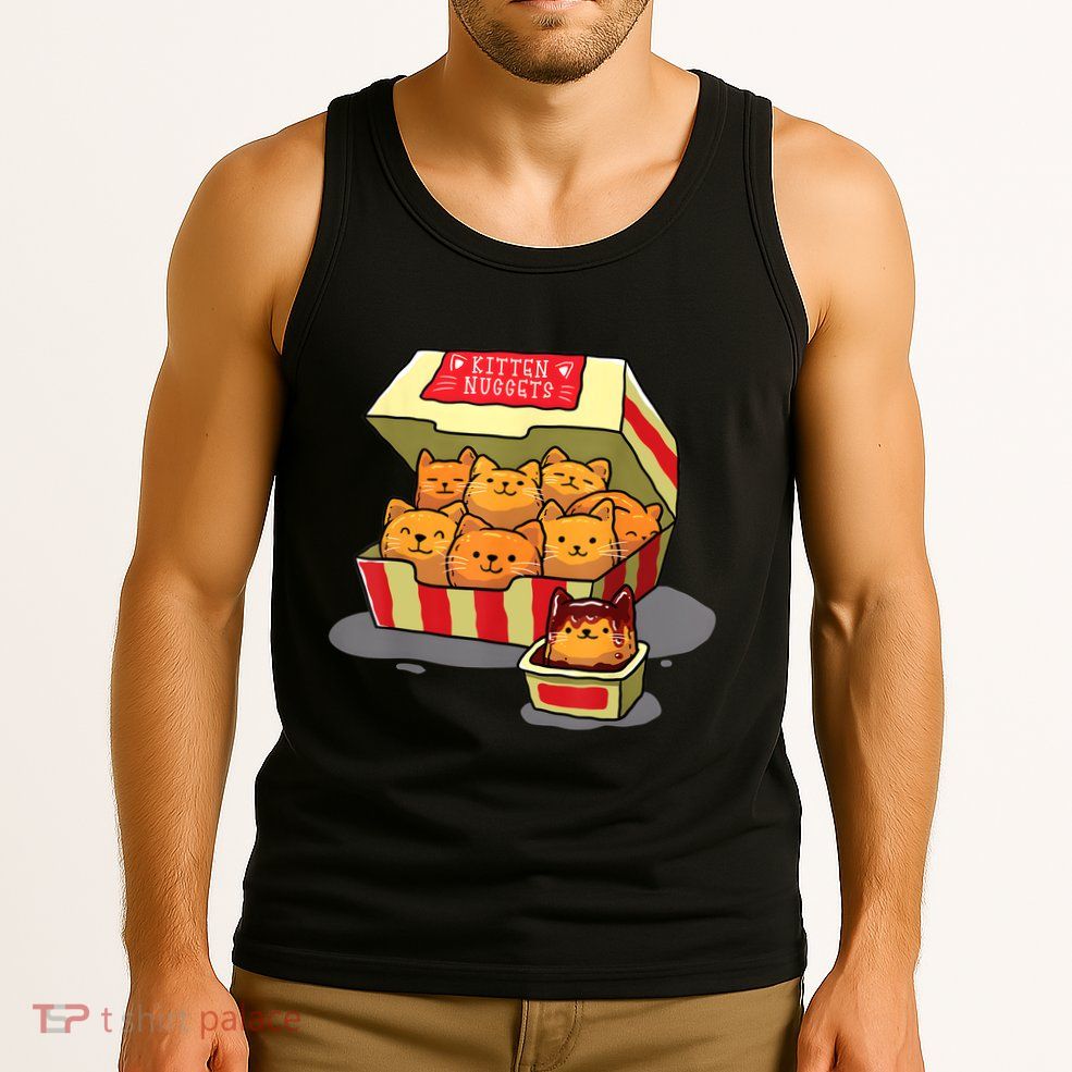 Kitten Nuggets Food Pun Cat Lover Gift Chicken Nuggets Tank Top
