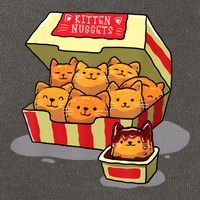 Kitten Nuggets Food Pun Cat Lover Gift Chicken Nuggets Cotton Canvas Backpack