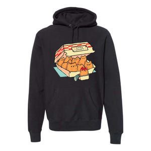 Kitten Nuggets Fast Food Cat And Chicken Nugget Lover Quote Premium Hoodie