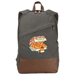 Kitten Nuggets Fast Food Cat By Tobe Fonseca Cotton Canvas Backpack