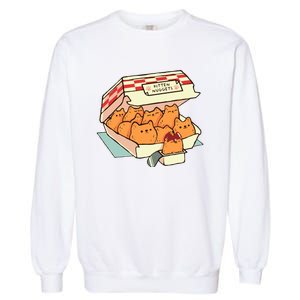 Kitten Nuggets Fast Food Cat By Tobe Fonseca Garment-Dyed Sweatshirt