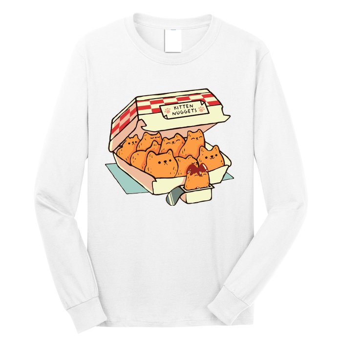 Kitten Nuggets Fast Food Cat By Tobe Fonseca Long Sleeve Shirt