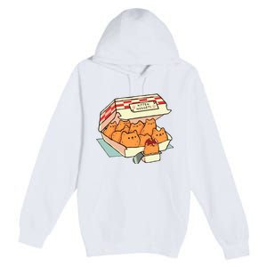 Kitten Nuggets Fast Food Cat By Tobe Fonseca Premium Pullover Hoodie