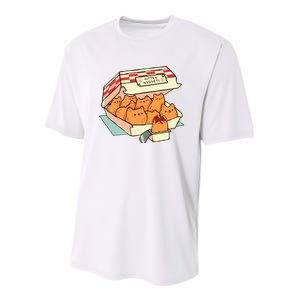 Kitten Nuggets Fast Food Cat By Tobe Fonseca Youth Performance Sprint T-Shirt