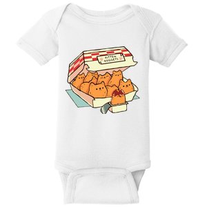 Kitten Nuggets Fast Food Cat By Tobe Fonseca Baby Bodysuit