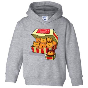 Kitten Nuggets Food Pun Cat Lover Gift Chicken Nuggets Toddler Hoodie