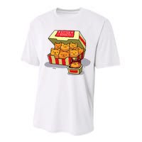 Kitten Nuggets Food Pun Cat Lover Gift Chicken Nuggets Performance Sprint T-Shirt