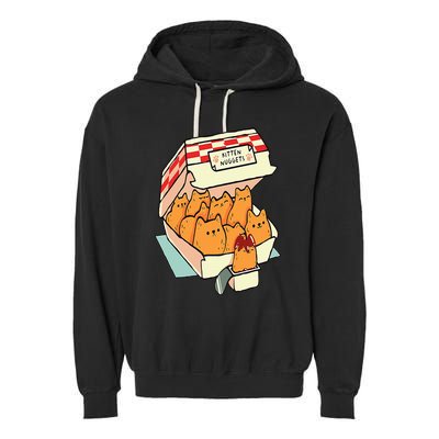 Kitten Nuggets Fast Food Cat Garment-Dyed Fleece Hoodie
