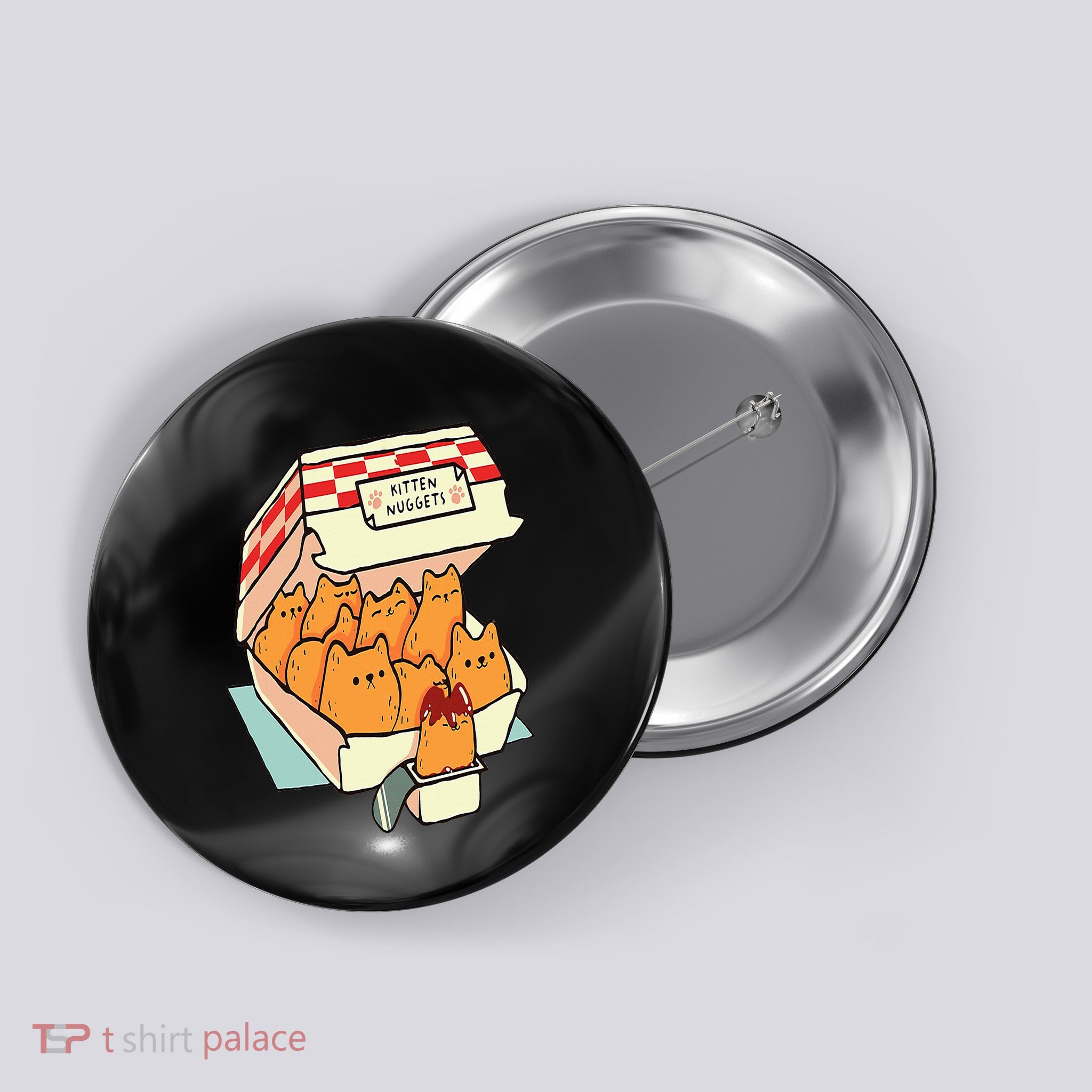 Kitten Nuggets Fast Food Cat Button