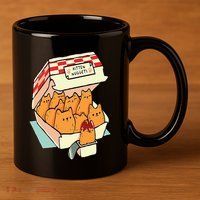 Kitten Nuggets Fast Food Cat 11oz C Handle Ceramic Mug