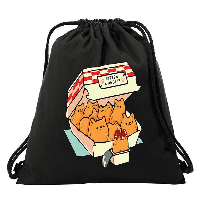 Kitten Nuggets Fast Food Cat Drawstring Bag
