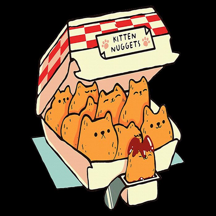 Kitten Nuggets Fast Food Cat Drawstring Bag