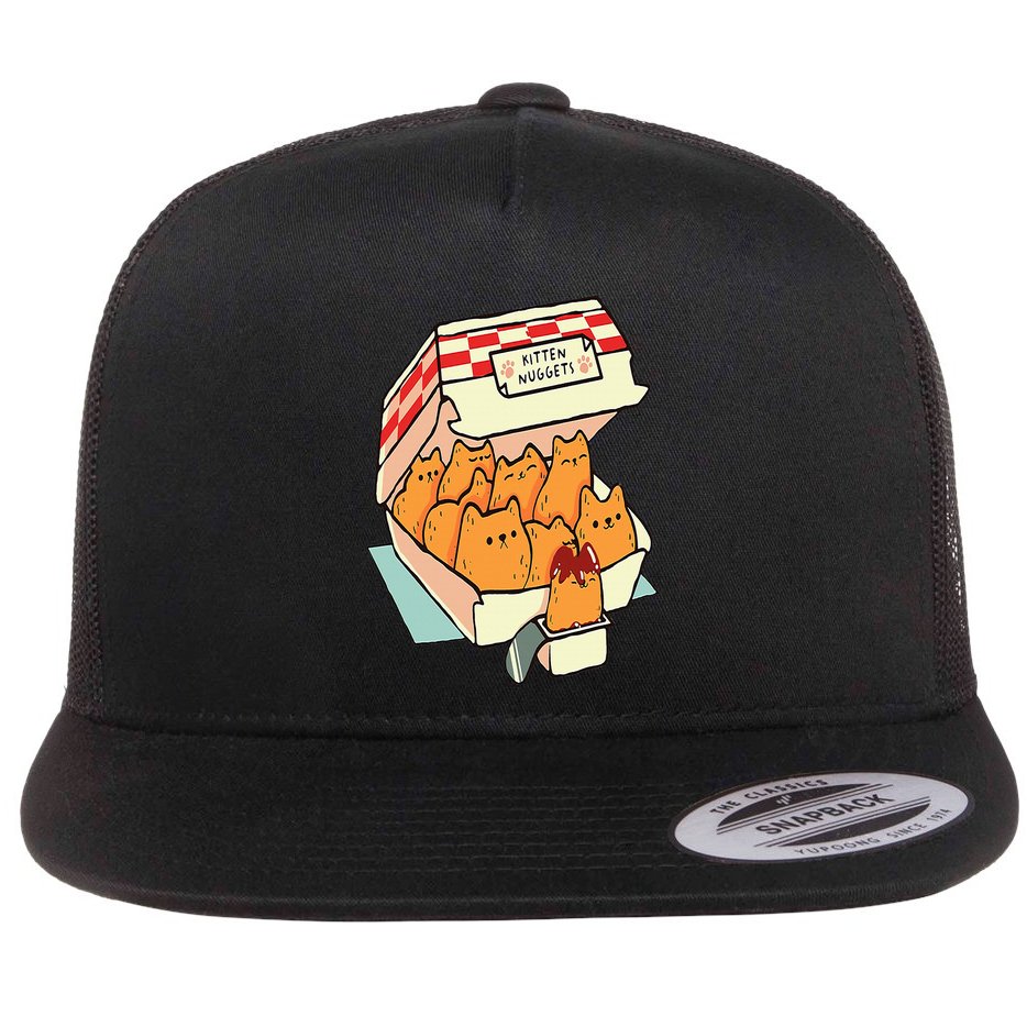 Kitten Nuggets Fast Food Cat Flat Bill Trucker Hat