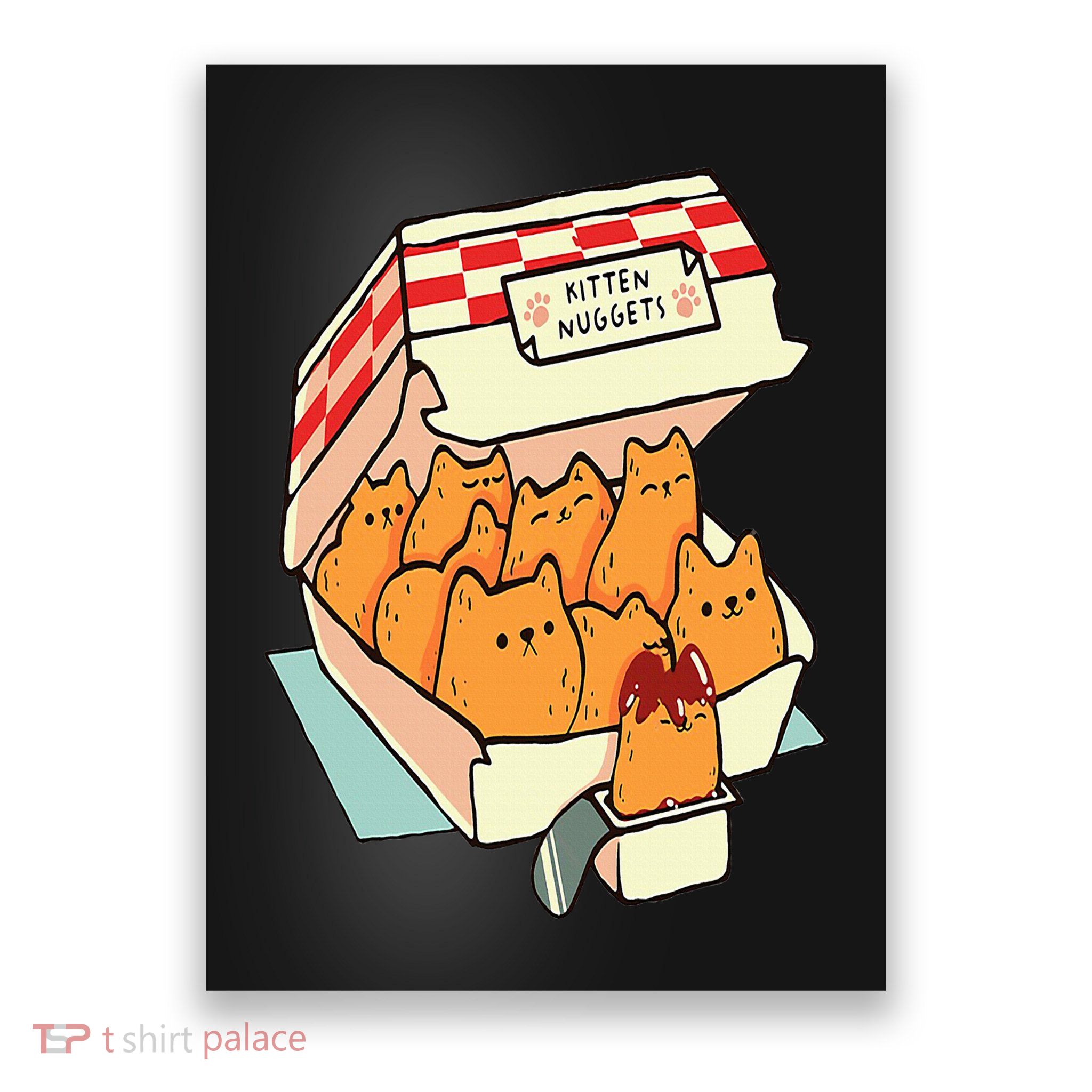 Kitten Nuggets Fast Food Cat Poster