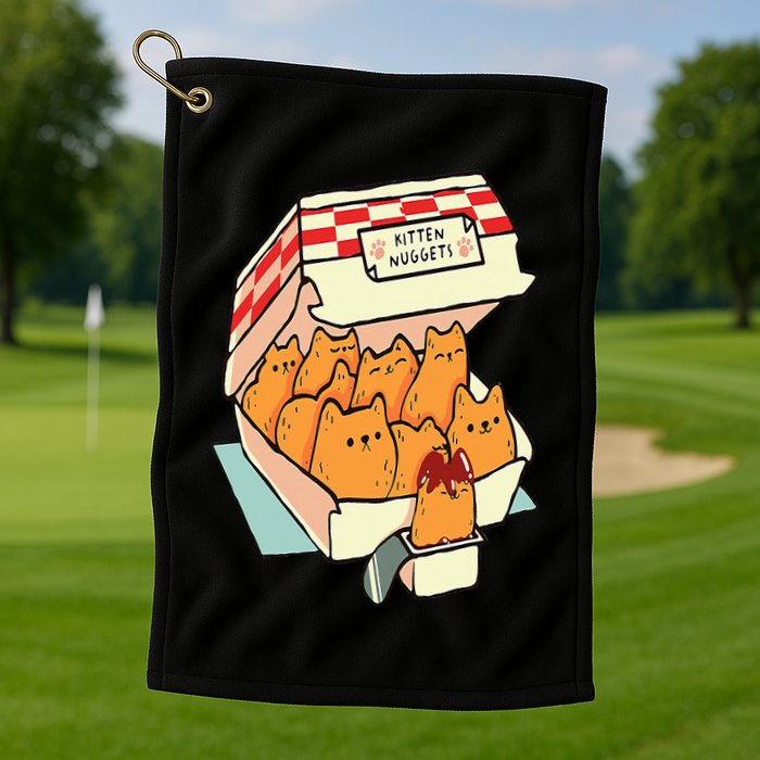 Kitten Nuggets Fast Food Cat Golf Towel