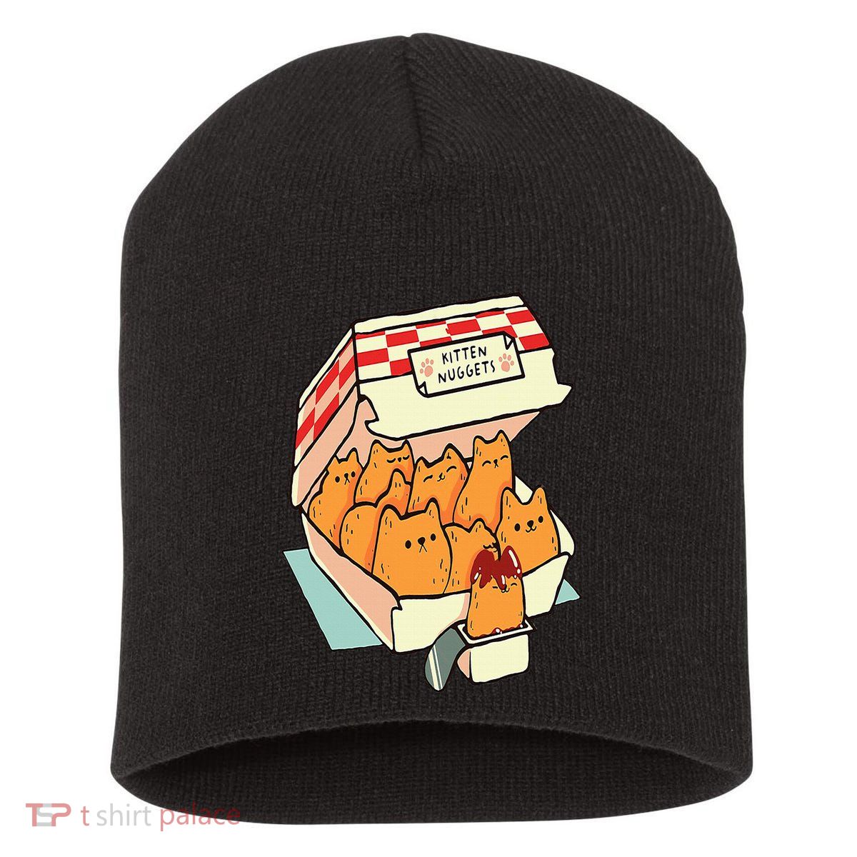 Kitten Nuggets Fast Food Cat Short Acrylic Beanie