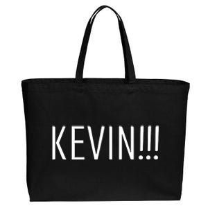 Kevin Name Funny Christmas Sayings Cotton Canvas Jumbo Tote