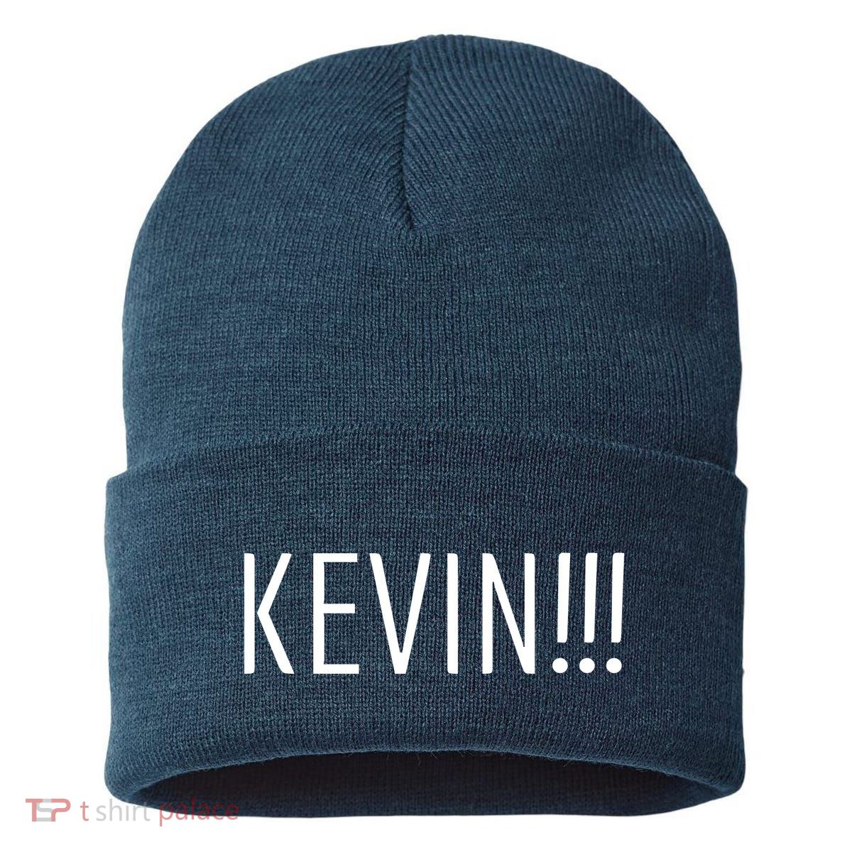 Kevin Name Funny Christmas Sayings Sustainable Knit Beanie