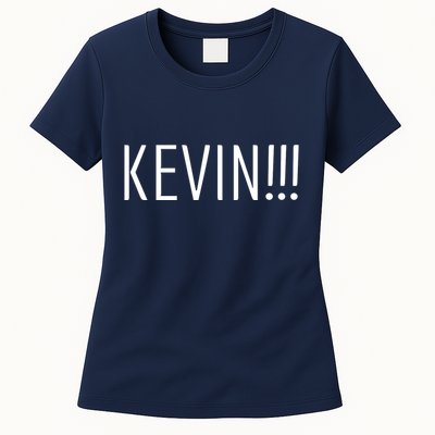 Kevin Name Funny Christmas Sayings Womens T-Shirt