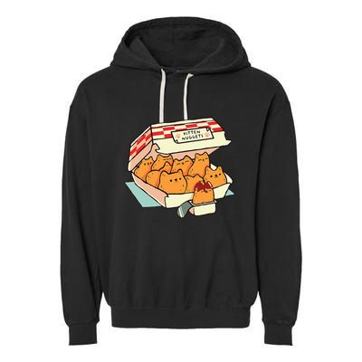 Kitten Nuggets Fast Food Cat Mom Garment-Dyed Fleece Hoodie