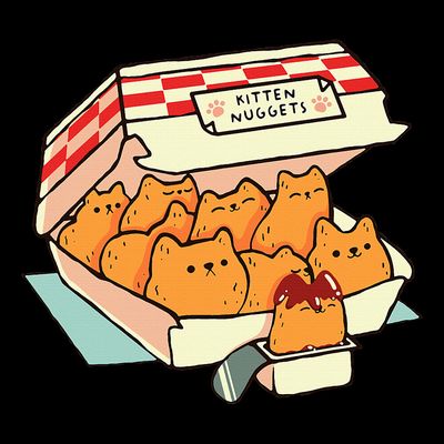 Kitten Nuggets Fast Food Cat Mom T-Shirt