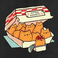 Kitten Nuggets Fast Food Cat Mom Adult Drive Performance Visor