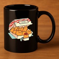 Kitten Nuggets Fast Food Cat Mom 11oz C Handle Ceramic Mug