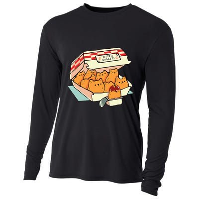 Kitten Nuggets Fast Food Cat Mom Cooling Performance Long Sleeve Crew