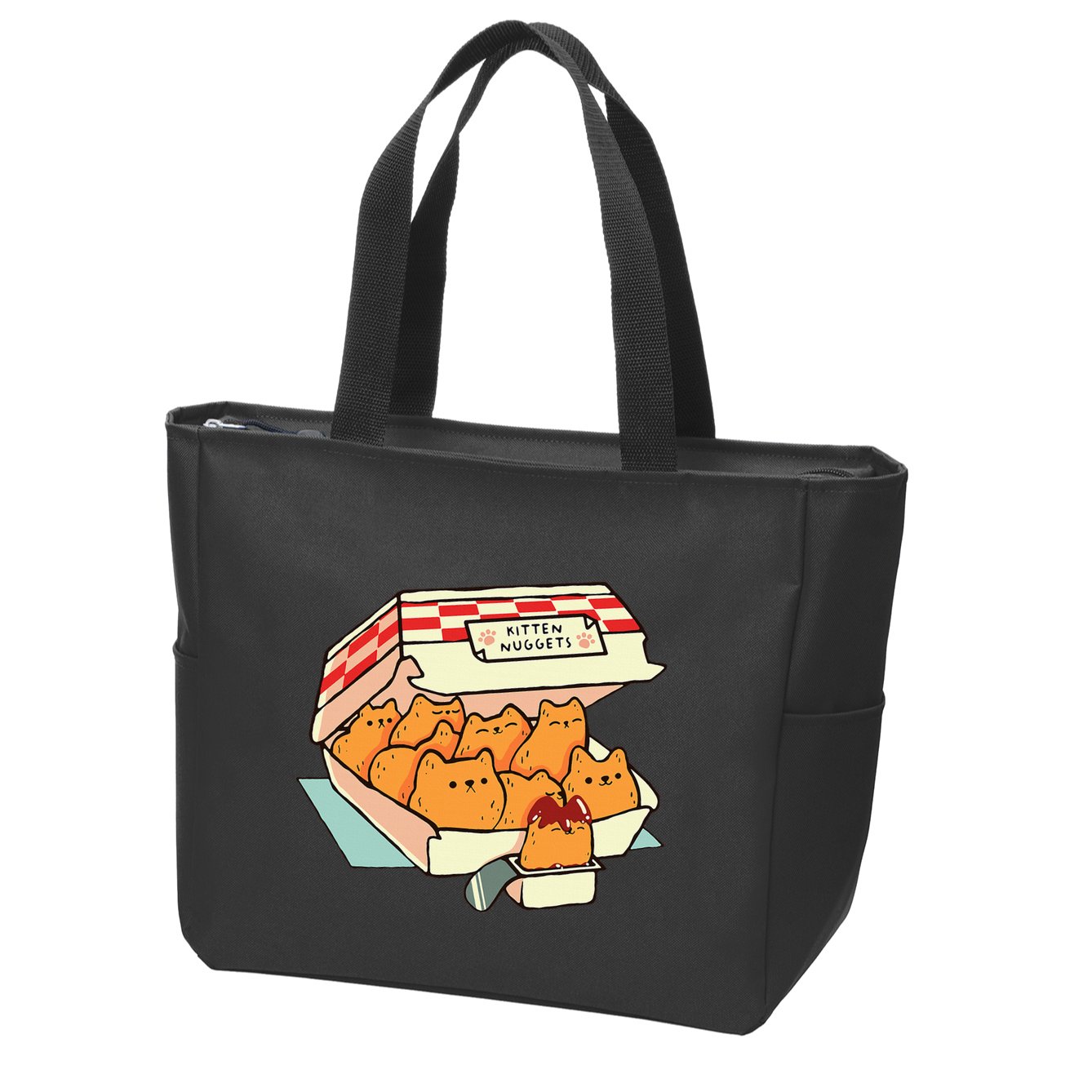 Kitten Nuggets Fast Food Cat Mom Zip Tote Bag