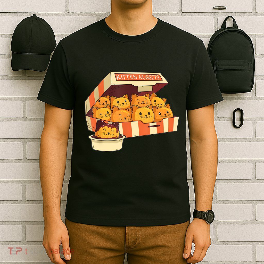 Kitten Nuggets Funny Cats And Chicken Nuggets Lover Funny Cat T-Shirt
