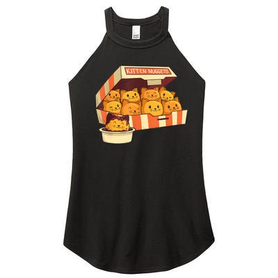 Kitten Nuggets Funny Cats And Chicken Nuggets Lover Funny Cat Women’s Perfect Tri Rocker Tank