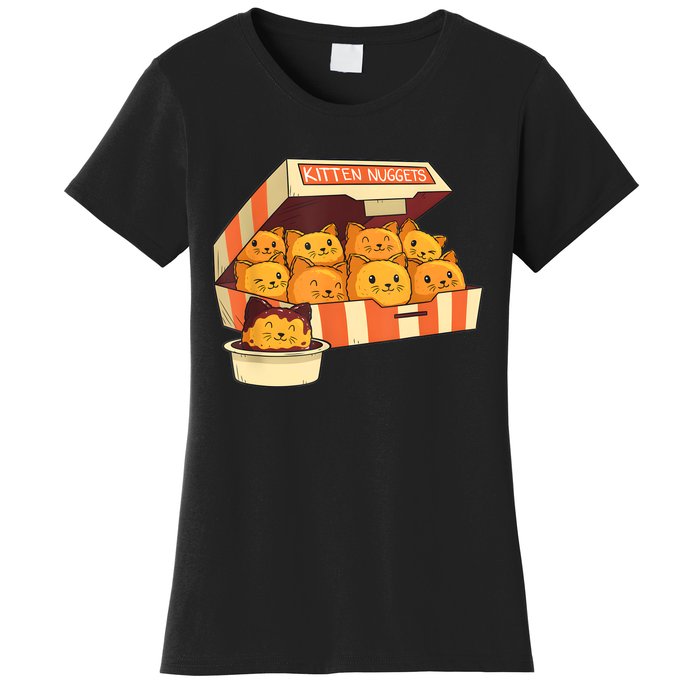 Kitten Nuggets Funny Cats And Chicken Nuggets Lover Funny Cat Women's T-Shirt